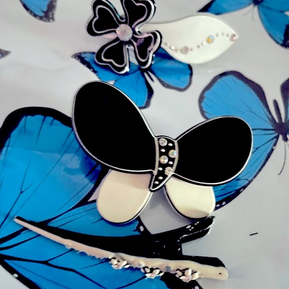 Vintage floral hair clips set of 3 EUC - Picture 3 of 6